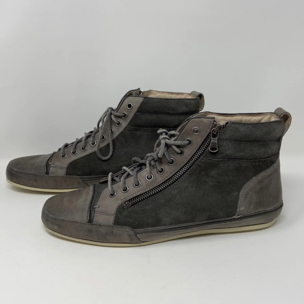 John Varvatos Side Zip Suede Boots
